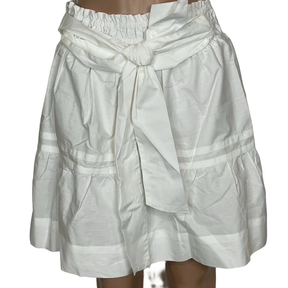 NEW ANTHROPOLOGIE Women’s The Somerset Mini Skirt White Size XL